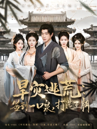 短剧旱灾逃荒：签到一口泉，打造王朝海报