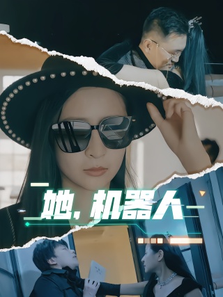 短剧她，机器人海报